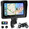 Jansite Schermo Carplay Moto Android Auto con TPMS Sistema Navigatore Moto | 5 Pollici GPS Nav Moto,Bluetooth,Impermeabile IP67,Siri/GoOgle Assistant