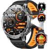 LIGE Smartwatch Uomo 1400mAh Batteria Lunga,1.7" Smart Watch Militare con Torcia LED,Chiamata Bluetooth,120+ Sport,5ATM Impermeabile,Frequenza Cardiaca,Android iOS,2 Caricabatterie, EF26-E
