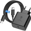 Bamkey 45W USB C Caricatore Caricabatterie con 2M Cavo USBC per Samsung Galaxy S26 S25 S24 S23+ /S23 Ultra/S22/S21/Note20/A73/A53/S10, Presa Carica Alimentatore Tipo C Spina Ricarica Adattatore