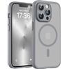 TOCOL Cover Magnetica per iPhone 13 Pro 6,1 Pollic, Compatibile con MagSafe, Protezione Fotocamera Integrata, Custodia Antiurto Traslucida Opaca, Titanio Grigio