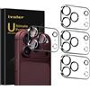 iVoler Protezione Fotocamera per iPhone 18 Pro Max/17 Pro Max, 4 Pezzi | 9H+ Vetro Temperato, Nitidezza Originale della fotocamera,HD Chiaro, Resistente ai Graffi, Compatibile cover,Trasparente