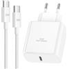 Bimker 45W USB C Caricatore Caricabatterie per Samsung Galaxy S26/ S25/S24/S23/S22/S21/S21 Ultra/A16/A15/A14/A54/A53/A34, USB C Caricabatterie Presa Carica Tipo C Spina Ricarica Adattatore con 2M Cavo USBC