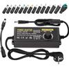 Towisituati Alimentatore Universale 144W, Alimentatore Regolabile 3V-12V 12A caricabatterie universale AC/DC 100V-240V Con 14 Diverse Spine e Convertitore di Polarità