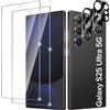 iVoler Vetro Temperato per Samsung Galaxy S25 Ultra 5G, 2 Pezzi Pellicola Protettiva con 2 Pezzi Pellicola Fotocamera, Durezza 9H, Anti Graffio, HD Chiaro, Senza Bolle