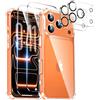 Yohii 5 in 1 Cover per iPhone 17 Pro Max, Trasparente | 2 Pellicole Vetro Temperato e 2 Protezioni per Fotocamera, Protezione Antiurto Cuscino d'aria integrato, Bumper TPU Custodia