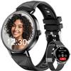 Blackview Smartwatch Donna, Effettua e Rispondi alle Chiamate, Orologio Smartwatch Fitness con 1.26' HD 112+ Sportive/SpO2/Monitoraggio del Sonno/Cardiofrequenzimetro per Android IOS