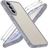 iVoler Cover Opaca per Samsung Galaxy S26 FE 5G con 2 Pezzi Vetro Temperato, [Antiurto di Grado Militare] Anti-Graffio Custodia con Assorbimento degli Urti, Anti-Impronte Sottile Bumper Case, Grigio