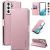 Yunubeyii Cover Libro per Samsung Galaxy S22 5G,Rosa | Blocco RFID,Luxury PU Pelle,Portafoglio,Card Holder,Magnetic Phone Custodia,Kickstand,Protettiva,Antiurto