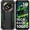 OUKITEL G6 Rugged Smartphone Android 16, 10600mAh Batteria, 16GB+64GB/1TB | 6.52" Telefono Indistruttibile, 16MP+8MP Fotocamera, Cellulare Antiurto 4G Dual SIM/IP68/IP69K/Fingerprint/FACE ID/OTG/GPS