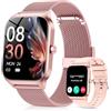 CASCHO Smartwatch Donna, 1.85'' Orologio Smartwatch con Effettua/Risposta Chiamate, 120+ Sportive Smart Watch con Contapassi/Sonno, Fitness Tracker per iOS Android - Elegante oro rosa 9