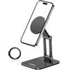 UGREEN Supporto Magnetico Magsafe da Tavolo | Pieghevole con Anello in Metallo Porta Cellulare Scrivania Compatibile con iPhone 17 Plus Pro Max 16 15 14 Galaxy S24 Nero