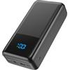 Icmilk Power Bank 60000mAh Portatile ricarica rapida USB-C PD 22,5W 5 Porte | Batteria esterna, durevole per esterni, campeggio, viaggi, compatibile con iPhone/iPad/Samsung/Xiaomi e tutti gli smartphone