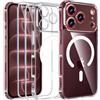 Yohii Magnetica Cover per iPhone 18 Pro/iPhone 17 Pro 6.3",Trasparente | Compatibile con MagSafe, 2 Vetro Temperato, Protezione Fotocamera, Protezione Militare Cadute Anti-ingiallimento Antigraffio