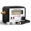 RedStar24 Satfinder | Misuratore del segnale SAT con audio e cavo di connessione F per la regolazione della tua parabola satellitare digitale | Digitale Satellite Finder