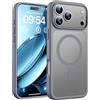 TOCOL Cover Magnetica per iPhone 17 Pro Max 6,9 Pollic, Compatibile con MagSafe, Anello Magnetico Incorporato, Protezione Fotocamera Integrata, Custodia Antiurto Traslucida Opaca, Titanio Grigio
