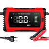 Haisito Caricabatterie Auto 12V 10A/24V 5A per AGM, LiFePO4 e piombo-acido | Ricarica intelligente a 10 fasi con display LCD, compensazione termica, riparazione a impulsi, memoria e protezioni multiple