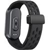 MELEJIA Cinturino Silicone Compatibile con Xiaomi Mi Band 10/Mi Band 9/8, Ricambio Cinturino, Chiusura Magnetica, Regolabile Sportiva Silicone Cinturini