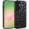 XTCASE Cover Leopardata per Samsung Galaxy A57 5G Traslucida Opaca, Nero | Custodia Aesthetic Motivo Carino Morbido TPU Bumper Antiurto Resistente ai Graffi Anti-impronte Ultra Sottile Protettiva Case