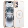TOCOL Cover Magnetica per iPhone 16 Plus 6,7 Pollic, Compatibile con MagSafe, Protezione Fotocamera Integrata, Custodia Antiurto Traslucida Opaca, Titanio Sabbia