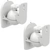 deleyCON 2x Supporti Staffe Universali per Altoparlanti e Casse Acustiche Girevoli + Inclinabili Peso fino a 3,5kg Montaggio a Soffitto + Montaggio a Parete - Bianco
