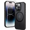 TAURI Cover Magnetica per iPhone 14 Pro, Nero Opaco | con Pellicola in Vetro Temperato,Compatibile con MagSafe,Magnetica Custodia per Sottile Anticaduta