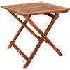 CASARIA Tavolo da Giardino 70x70 cm in Legno | Tavolino da Balcone Quadrato Portata 80Kg Terrazza Esterno, 70x70x73 cm, in Legno di Acacia facile da trattare, Pieghevole