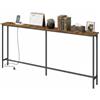 Amveya Consolle Ingresso Moderno, Mobile Ingresso Corridoio, Tavolino Alto e Stretto con 2 prese e 2 porte USB(180 x 20 x 80.5 cm)