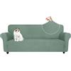 YSTELLAA Copridivano 3 Posti con Braccioli, Copri Divano AntiGraffio Gatto Cani, Copridivani Elasticizzati, Universale Fodera Divano Moderno, Sofa Cover Antiscivolo Antimacchia, Verde Chiaro