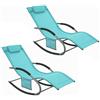 SoBuy Set di 2 Dondoli da Giardino con Cuscino 150×63×87cm, Portata 150kg