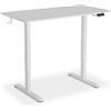 tectake® Scrivania Elettrica Regolabile in Altezza, Struttura a 2 Livelli | 120 x 60 cm x 71 - 116 cm, Funzione Memoria, Sistema Anticollisione, Pannello LCD, Piedini Regolabili, Cavo 200 cm, Bianco