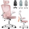 JUPPLIES Sedia da Ufficio Ergonomica Reclinabile con Braccioli e Poggiatesta Regolabili | Sedia da Scrivania con Supporto Lombare e Rete Traspirante | Poltrona da Ufficio