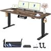 FLEXISPOT Scrivania Regolabile in Altezza a 2 Motori 180x80 cm con Piano Unico, Pannello con Memoria, Portata 100 kg