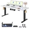 FLEXISPOT Scrivania Regolabile in Altezza a 2 Motori 180x80 cm con Piano Unico, Pannello con Memoria, Portata 100 kg