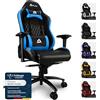 KLIM Sedia Gaming Esports Elite - Supporto Lombare e Cervicale, 170 kg | Inclinabile fino a 160°, braccioli 4D, telaio in acciaio rinforzato, schiuma ad alta densità, peso 25 kg, Blu