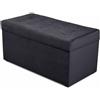 Velora Home&Living VELORA H&L Panca Contenitore 45 x 90 cm Grafite - Pouf in Velluto con Seduta Imbottita, Struttura Solida, Portata fino a 300 kg, Panca per Ingresso Camera da Letto e Soggiorno