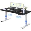 FLEXISPOT Scrivania Regolabile in Altezza Elettrica a 3 Sezioni con 2 Motori, 160×80 cm Piano Unico da 25 mm Certificato FSC, Controller con 4 Memorie e Porta USB, per Casa e Ufficio