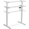 tectake® Telaio per Scrivania Regolabile in Altezza, Elettrica, 2 Livelli | per Piani da Tavolo 100x50 a 160x70 cm, Funzione Memoria, Display LCD, Ergonomia, Max 70 kg, Ufficio o Home Office, Bianco