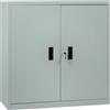 WOLTU Armadio per Archiviazione con Serratura, Armadio Multiuso | Ripiano Regolabile in Altezza, per Ufficio in Metallo, Grigio, 90x40x92 cm
