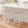 EUGAD Sgabelli Cucina Set di 2, con Poggiapiedi, Rovere Chiar | Sgabelli da bar, Sedie Alte Industriali, per Penisola Cucina, Truciolato e Telaio, in Metallo, 33x33x65cm