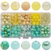 VIVIIHOO Perline di Pietra Naturale 8mm, 200 pz Mix Colors - Pietre Preziose per Creazione Gioielli, Semi Preziosi Rotondi, Giada - Artigianato Fai-da-Te
