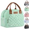 HOMESPON Borsa per il pranzo per donna, uomo e adulti con tasca frontale, borsa termica isolata, contenitore per il pranzo per lavoro, picnic o viaggio (verde)