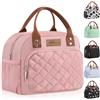 Homespon - Borsa termica piccola, porta-pranzo, borsa da pranzo isolante, Rosa