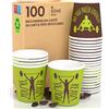 Eurocali 100 Bicchierini in Carta da caffè 65ml ReadyCUP Bicchieri Ecologici Biodegradabili Monouso Piccoli Asporto Bevande Calde