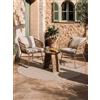 RugVista Clio Tappeto per interni ed esterni, Rotonda, Ø 250 cm, Beige | Moderni, Pelo medio, Lavabile solo a mano, Oeko-Tex 100, Resistente ai raggi UV, Porch