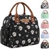 HOMESPON Borsa per il pranzo per donna, uomo, adulti, con tasca frontale, isolata, contenitore per il pranzo, per lavoro, picnic o viaggi (margherita)