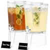 Lifewit 8L Grande Dispenser Bevande con Rubinetto, Dispenser Acqua con Filtro e Cartelli Cancellabili, Distributore Bevande in Plastica per Cocktail, Succhi, Limonata, 30 x 38 cm, Set di 2