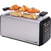 XSQUO Useful Tech Tostapane con Pinze per Toast Multifunzione 2 Fessure Large Acciaio Inox | 6 Livelli Doratura Scongela Riscalda Schermo Tattile Digitale Auto Lift per Toast Farciti - Xsquo