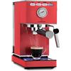 KLARSTEIN Pausa - Macchina del caffè, espresso maker con 1350 watt, 7-9 bar di pressione, con serbatoio da 1,4 litri, acciaio inox, rosso