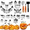 BFYGDP Set di 24 coltelli da intaglio per zucca, in acciaio inox, per intaglio e zucca, fai da te, per adulti e bambini, decorazione di Halloween