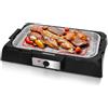 Aigostar Griglia Barbecue Elettrica da Tavolo, Griglia per Feste | Termostato Regolabile, Cottura Lenta e Rapida, Potenza 2000 W, Nero